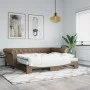 Sofá cama nido con colchón cuero sintético cappuccino 90x200 cm de vidaXL, Camas y somieres - Ref: Foro24-3197730, Precio: 45...
