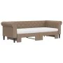 Sofá cama nido con colchón cuero sintético cappuccino 90x200 cm de vidaXL, Camas y somieres - Ref: Foro24-3197730, Precio: 45...