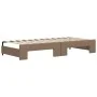 Sofá cama nido con colchón cuero sintético cappuccino 90x200 cm de vidaXL, Camas y somieres - Ref: Foro24-3197730, Precio: 45...