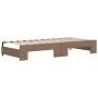 Sofá cama nido con colchón cuero sintético cappuccino 90x200 cm de vidaXL, Camas y somieres - Ref: Foro24-3197730, Precio: 46...