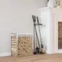Estante para leña acero inoxidable 50x28x56 cm de vidaXL, Bolsas y soportes de leña - Ref: Foro24-357859, Precio: 26,78 €, De...