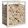 Estante para leña acero inoxidable 50x28x56 cm de vidaXL, Bolsas y soportes de leña - Ref: Foro24-357859, Precio: 26,78 €, De...