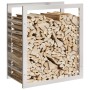 Estante para leña acero inoxidable 50x28x56 cm de vidaXL, Bolsas y soportes de leña - Ref: Foro24-357859, Precio: 27,15 €, De...
