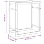 Estante para leña acero inoxidable 50x28x56 cm de vidaXL, Bolsas y soportes de leña - Ref: Foro24-357859, Precio: 26,78 €, De...