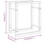 Estante para leña acero inoxidable 50x28x56 cm de vidaXL, Bolsas y soportes de leña - Ref: Foro24-357859, Precio: 27,15 €, De...