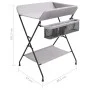Mesa cambiadora hierro gris claro de vidaXL, Cambiadores para bebés - Ref: Foro24-10265, Precio: 81,95 €, Descuento: %