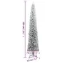 Árbol Navidad estrecho con soporte y nieve artificial PVC 300cm de vidaXL, Arboles de navidad - Ref: Foro24-357687, Precio: 1...