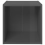 Muebles TV 2 uds madera contrachapada gris brillo 37x35x37 cm de vidaXL, Muebles TV - Ref: Foro24-805523, Precio: 25,97 €, De...
