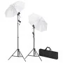 Kit de estudio fotográfico telón fondo negro 600x300 cm y luces de vidaXL, Flashes e iluminaciones de estudio - Ref: Foro24-1...