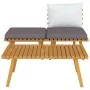 3-piece garden furniture with solid acacia wood cushions by vidaXL, Modular outdoor sofas - Ref: Foro24-316265, Price: 151,37...