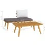 3-piece garden furniture with solid acacia wood cushions by vidaXL, Modular outdoor sofas - Ref: Foro24-316265, Price: 151,37...