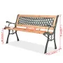 Banco de jardín de madera 122 cm de vidaXL, Bancos de jardín - Ref: Foro24-40262, Precio: 80,26 €, Descuento: %