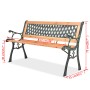 Banco de jardín de madera 122 cm de vidaXL, Bancos de jardín - Ref: Foro24-40262, Precio: 81,51 €, Descuento: %