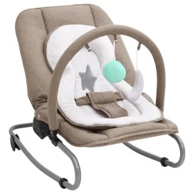 Hamaca mecedora para bebés de acero gris taupe de vidaXL, Mecedoras y sillas para bebés - Ref: Foro24-10255, Precio: 116,51 €...