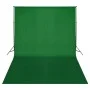Sistema de soporte de telón fondo 500x300 cm verde de vidaXL, Fondos - Ref: Foro24-160069, Precio: 84,89 €, Descuento: %