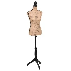 Maniquí de busto de mujer de yute marrón y negro de vidaXL, Galanes de noche - Ref: Foro24-30029, Precio: 87,47 €, Descuento: %