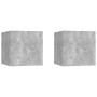 Muebles de salón de pared 2 uds gris hormigón 30,5x30x30 cm de vidaXL, Muebles TV - Ref: Foro24-804494, Precio: 47,19 €, Desc...