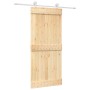 Puerta corredera con herrajes madera maciza de pino 90x210 cm de vidaXL, Puertas - Ref: Foro24-3203089, Precio: 186,73 €, Des...