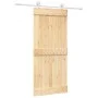 Sliding door with solid pine wood hardware 90x210 cm by vidaXL, Doors - Ref: Foro24-3203089, Price: 204,05 €, Discount: %