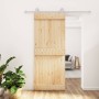 Puerta corredera con herrajes madera maciza de pino 85x210 cm de vidaXL, Puertas - Ref: Foro24-3203088, Precio: 168,61 €, Des...