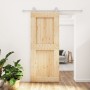 Puerta corredera con herrajes madera maciza de pino 85x210 cm de vidaXL, Puertas - Ref: Foro24-3203092, Precio: 194,91 €, Des...