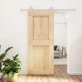 Schiebetür mit Beschlägen aus massivem Kiefernholz, 85 x 210 cm von vidaXL, Türen - Ref: Foro24-3203092, Preis: 212,00 €, Rab...
