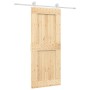 Puerta corredera con herrajes madera maciza de pino 85x210 cm de vidaXL, Puertas - Ref: Foro24-3203092, Precio: 194,91 €, Des...