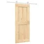 Schiebetür mit Beschlägen aus massivem Kiefernholz, 85 x 210 cm von vidaXL, Türen - Ref: Foro24-3203092, Preis: 212,00 €, Rab...