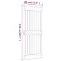 Puerta corredera con herrajes madera maciza de pino 80x210 cm de vidaXL, Puertas - Ref: Foro24-3203087, Precio: 170,04 €, Des...