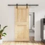 Schiebetür mit Beschlägen aus massivem Kiefernholz, 85 x 210 cm von vidaXL, Türen - Ref: Foro24-3202977, Preis: 178,90 €, Rab...