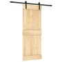 Puerta corredera con herrajes madera maciza de pino 80x210 cm de vidaXL, Puertas - Ref: Foro24-3202972, Precio: 155,06 €, Des...