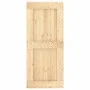 Schiebetür mit Beschlägen aus massivem Kiefernholz, 90 x 210 cm von vidaXL, Türen - Ref: Foro24-3202978, Preis: 186,23 €, Rab...