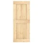 Schiebetür mit Beschlägen aus massivem Kiefernholz, 85 x 210 cm von vidaXL, Türen - Ref: Foro24-3202977, Preis: 178,90 €, Rab...