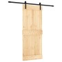 Puerta corredera con herrajes madera maciza de pino 85x210 cm de vidaXL, Puertas - Ref: Foro24-3202988, Precio: 156,09 €, Des...