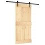 Puerta corredera con herrajes madera maciza de pino 95x210 cm de vidaXL, Puertas - Ref: Foro24-3202990, Precio: 172,30 €, Des...