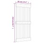 Puerta corredera con herrajes madera maciza de pino 95x210 cm de vidaXL, Puertas - Ref: Foro24-3202990, Precio: 174,07 €, Des...
