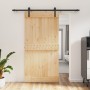 Puerta corredera con herrajes madera maciza de pino 100x210 cm de vidaXL, Puertas - Ref: Foro24-3202991, Precio: 204,53 €, De...