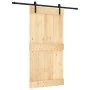 Schiebetür mit Beschlägen aus massivem Kiefernholz, 100 x 210 cm von vidaXL, Türen - Ref: Foro24-3202991, Preis: 195,92 €, Ra...