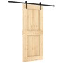 Puerta corredera con herrajes madera maciza de pino 85x210 cm de vidaXL, Puertas - Ref: Foro24-3202994, Precio: 181,11 €, Des...