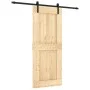 Puerta corredera con herrajes madera maciza de pino 85x210 cm de vidaXL, Puertas - Ref: Foro24-3202994, Precio: 177,46 €, Des...