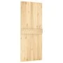 Puerta corredera con herrajes madera maciza de pino 85x210 cm de vidaXL, Puertas - Ref: Foro24-3202994, Precio: 177,46 €, Des...
