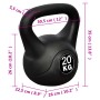Pesa kettlebell 20 kg de vidaXL, Peso libre - Ref: Foro24-90394, Precio: 76,71 €, Descuento: %