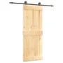 Puerta corredera con herrajes madera maciza de pino 80x210 cm de vidaXL, Puertas - Ref: Foro24-3203047, Precio: 172,32 €, Des...