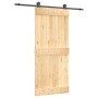 Puerta corredera con herrajes madera maciza de pino 90x210 cm de vidaXL, Puertas - Ref: Foro24-3203049, Precio: 174,47 €, Des...