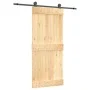 Sliding door with solid pine wood hardware 90x210 cm by vidaXL, Doors - Ref: Foro24-3203049, Price: 186,39 €, Discount: %