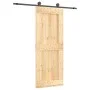 Puerta corredera con herrajes madera maciza de pino 80x210 cm von vidaXL, Türen - Ref: Foro24-3203051, Preis: 200,17 €, Rabat...