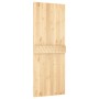 Puerta corredera con herrajes madera maciza de pino 80x210 cm de vidaXL, Puertas - Ref: Foro24-3203051, Precio: 180,21 €, Des...