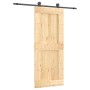 Puerta corredera con herrajes madera maciza de pino 85x210 cm de vidaXL, Puertas - Ref: Foro24-3203052, Precio: 182,60 €, Des...