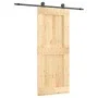Puerta corredera con herrajes madera maciza de pino 85x210 cm de vidaXL, Puertas - Ref: Foro24-3203052, Precio: 190,15 €, Des...