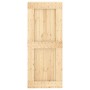 Puerta corredera con herrajes madera maciza de pino 85x210 cm de vidaXL, Puertas - Ref: Foro24-3203052, Precio: 182,60 €, Des...